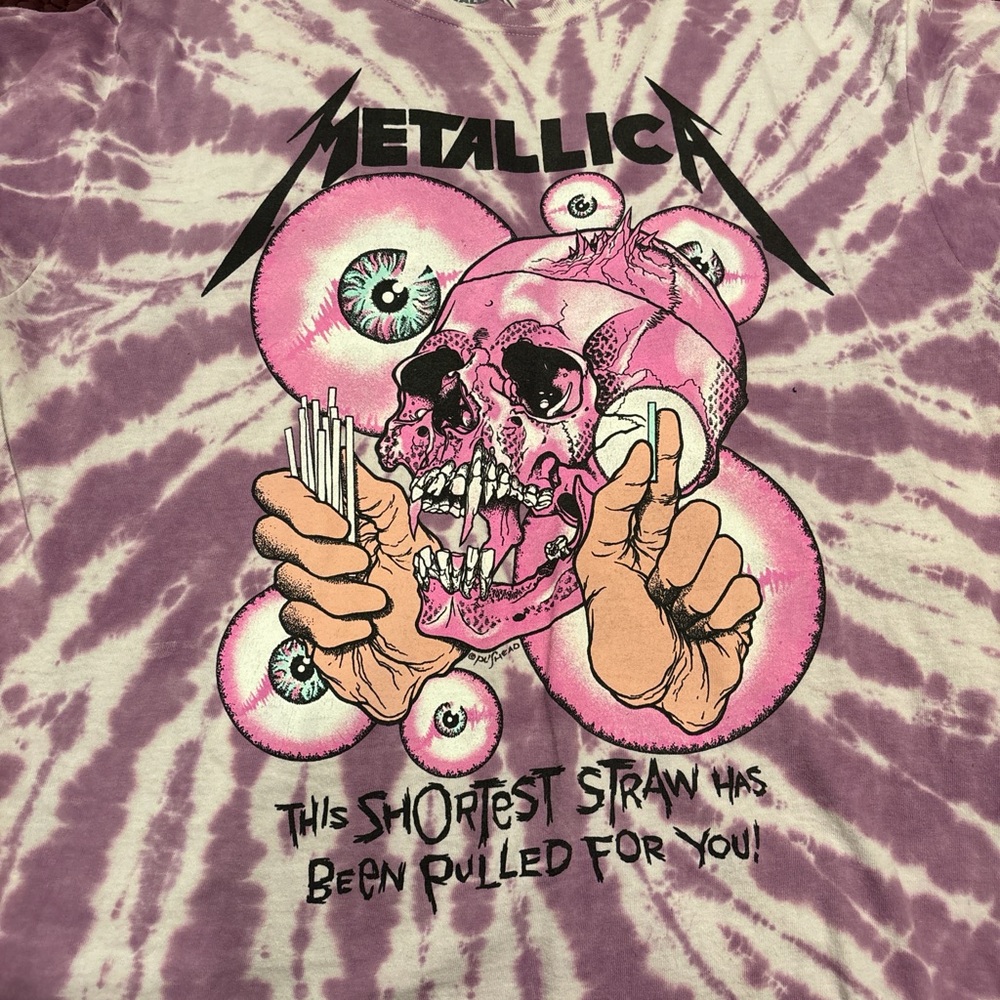 Metallica Purple Tie-Dye Short Sleeve Tee